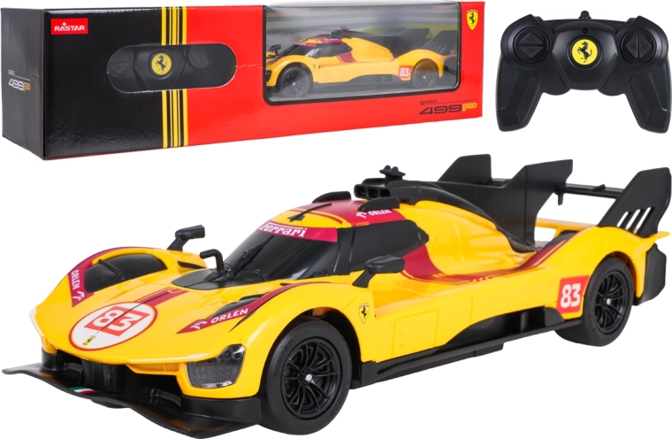 Auto Ferrari 499P radiocomandata gialla in scala 1:24 RASTAR