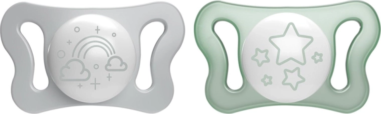 Chicco succhietto PhysioForma Micro notte in silicone 0–2 mesi, 2 pz