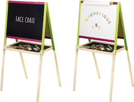 Jeujura lavagna creativa multifunzione in legno con accessori 56 × 43 cm