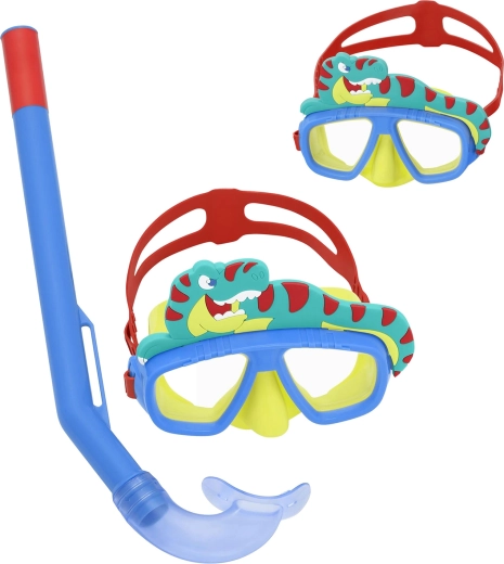 Set da snorkeling per bambini Bestway coccodrillo blu