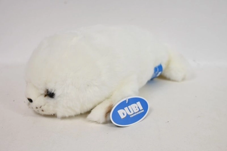 Focetta di peluche bianca 29 cm
