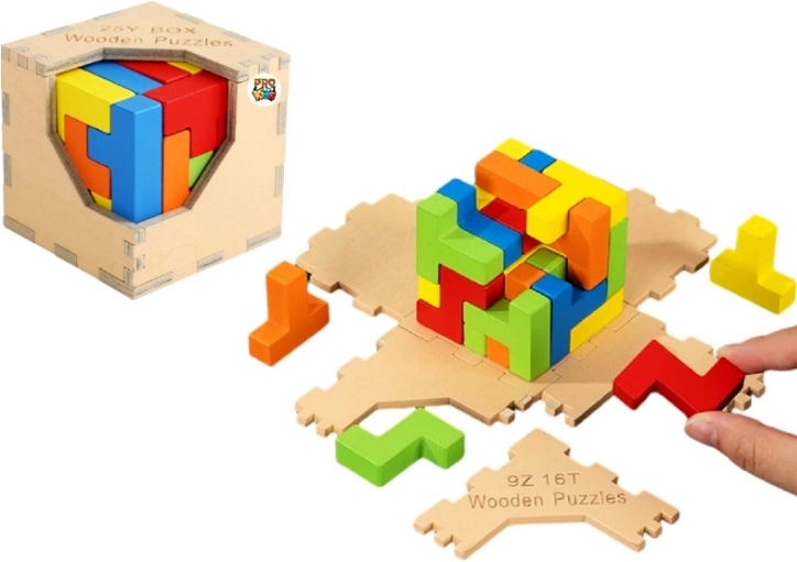 Cubo magico in legno – rompicapo tridimensionale