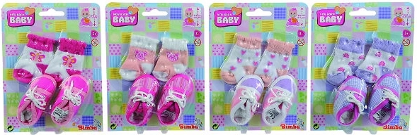 Simba scarpine e calzini per bambola New Born Baby 38–43 cm - 1 pezzo