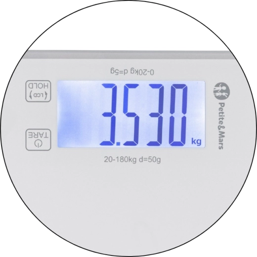 Precisione di 5 g e funzione HOLD