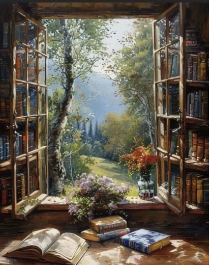 Norimpex pittura con diamanti Vista dalla finestra 30 × 40 cm