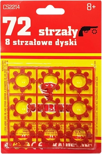 caps detonatoi a dischi otto colpi per pistole e revolver giocattolo