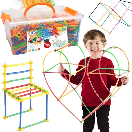 Costruzioni Woopie con cannucce colorate, 1200 pezzi