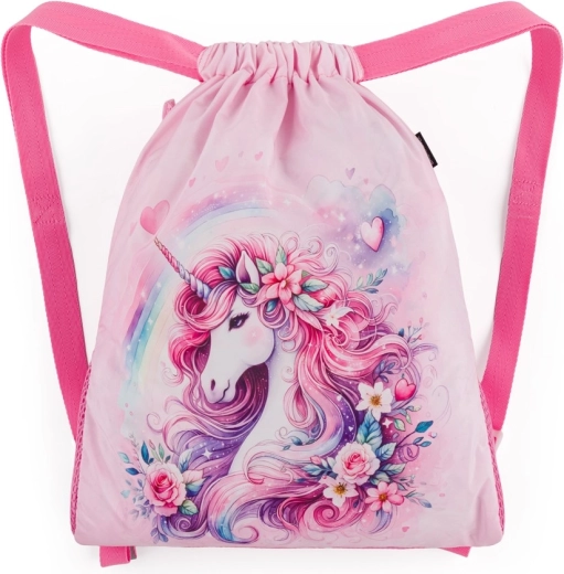 Bagmaster sacchetto scolastico per merenda e ginnastica beta 26 unicorno