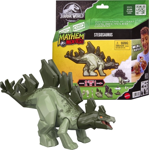 Jurassic World Mayhem Mix-Ups stegosauro 2 in 1