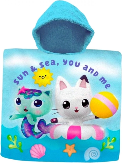 Poncho da bagno con cappuccio Gabby's Dollhouse 60 × 120 cm