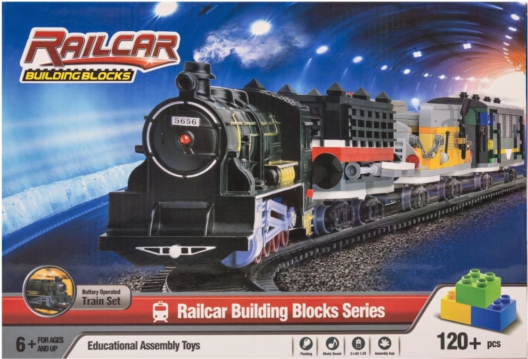 Set di costruzioni con grande trenino 120 pezzi con luce e suono