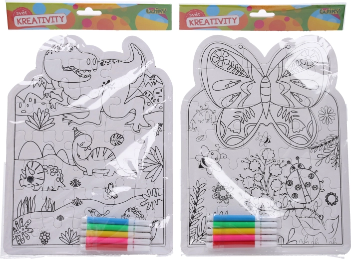 Set creativo di puzzle con pennarelli - 1 pezzo