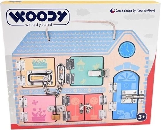 WOODYLAND Tavola educativa manipolativa con serrature
