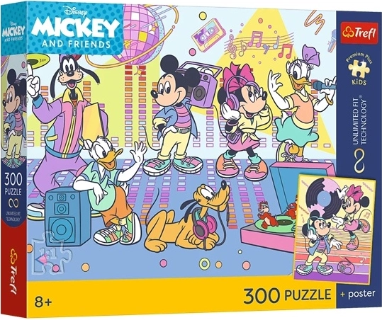 Trefl Disney Topolino e amici – puzzle da 300 pezzi con poster