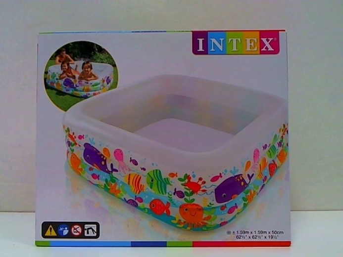 Piscina gonfiabile per bambini Intex Aquarium quadrata 159 × 159 × 50 cm