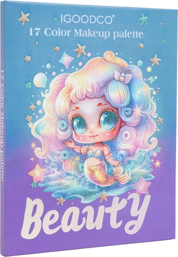 Set per il trucco per bambine con sirena nella palette blu