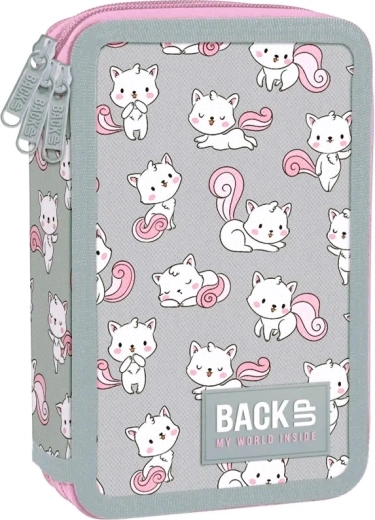 Astuccio a tre scomparti con accessori BackUP gattini kitty