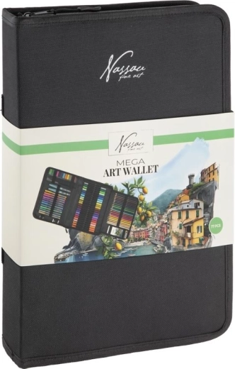 Set di materiali artistici Nassau in astuccio, 77 pezzi