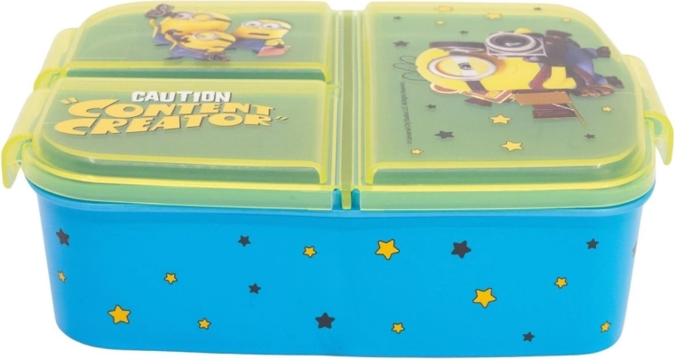 Stor box per la merenda con scomparti Minions