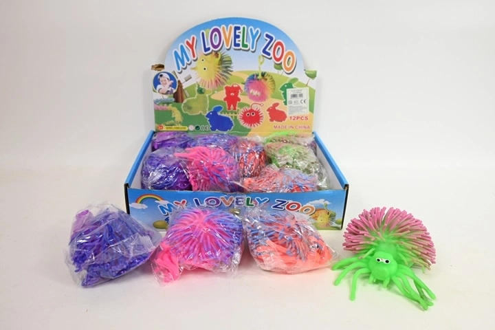 Ragno di gomma 14 cm con luce