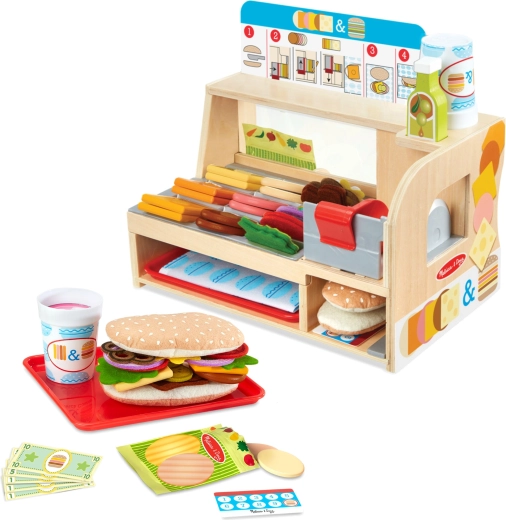 Banco panini in legno Melissa & Doug con set Slice & Stack (52 pezzi)