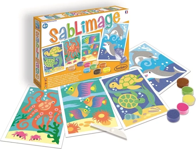 Sentosphere Sablimage mini immagini di sabbia pesci e delfini