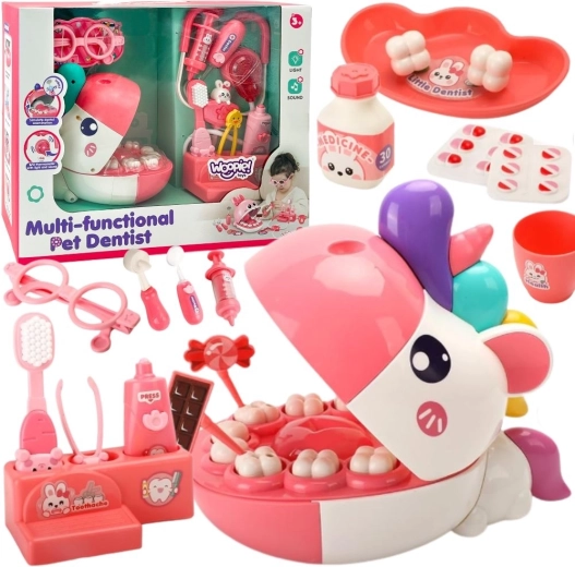 Woopie set del piccolo dentista – testa di unicorno con accessori