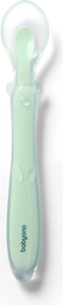 Cucchiaino in silicone per neonati BABYONO, menta, da 6 mesi