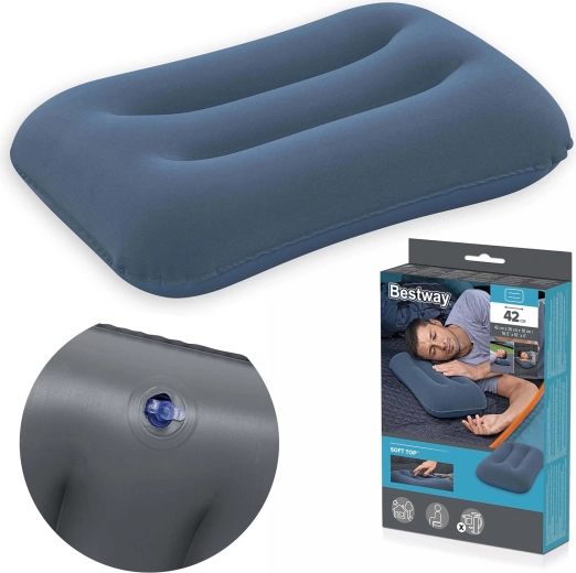 Cuscino gonfiabile in velluto Bestway 42 × 26 cm