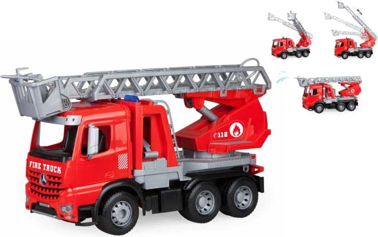 LENA Worxx camion dei pompieri Mercedes-Benz Arocs con cannone ad acqua