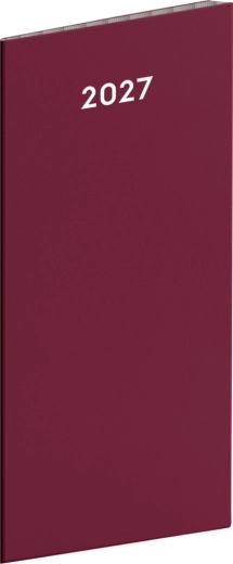 Notique agenda tascabile bordeaux 2027 mensile 8 × 18 cm