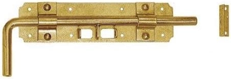 Catenaccio scorrevole 240 × 60 × 2 mm, zincatura gialla