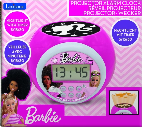 Sveglia per bambini con proiettore Barbie