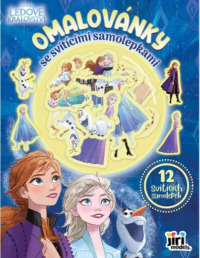 Album da colorare con adesivi luminosi Frozen