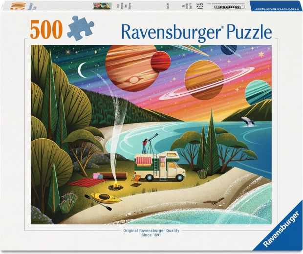Puzzle Ravensburger campeggio sotto un cielo stellato 500 pezzi