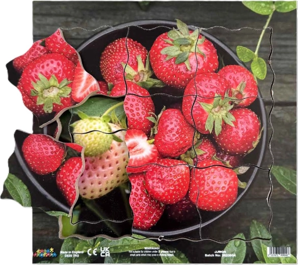 Just Jigsaws fragola e le sue fasi di crescita vegetativa – puzzle stratificato in legno, 19 pezzi