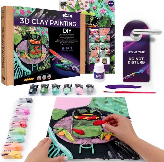 Set creativo Okto per dipingere con pasta “Pesci rossi” – Henri Matisse 30 × 40 cm