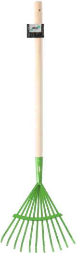 Rastrello per foglie per bambini 70 × 24 cm verde Piccolo giardiniere