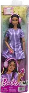 Barbie Fashionistas con abito viola a righe