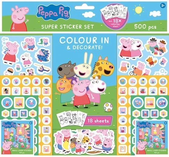 Set di adesivi Peppa Pig (500 pz)