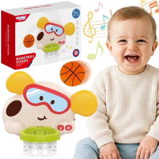 Woopie Baby canestro da basket interattivo per bambini a forma di cagnolino con suoni