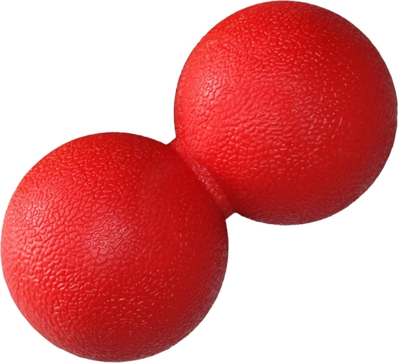 Pallina massaggiante duale Merco in TPE rossa 6 × 12 cm - 1 pezzo
