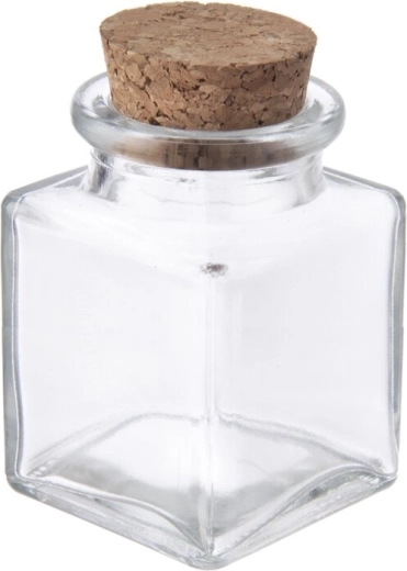 Piccolo barattolo in vetro con tappo in sughero 80 ml
