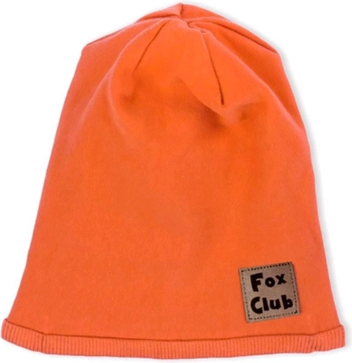 Cappellino neonato in cotone Nicol Fox Club arancione