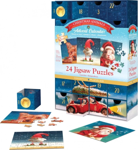 Calendario dell’Avvento puzzle Eurographics – Animaletti di Natale
