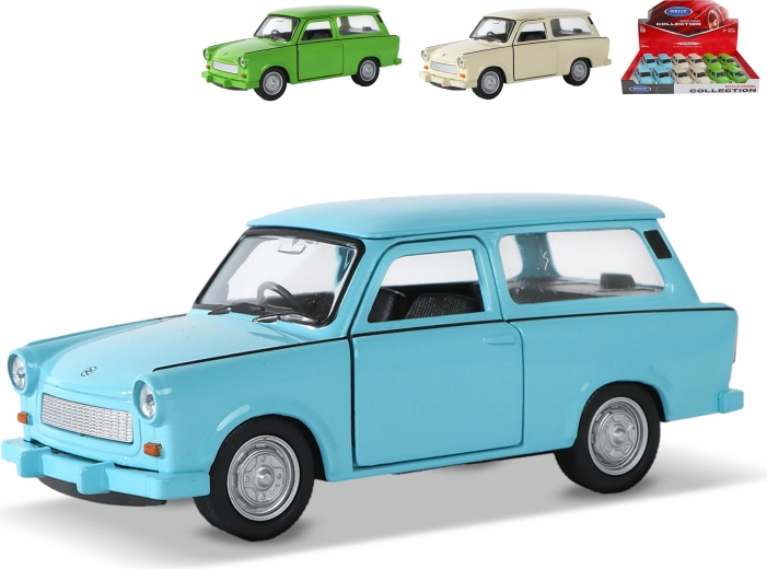 Automobilina in metallo Trabant 601 Universal con movimento a retrocarica, 12 cm, Welly
