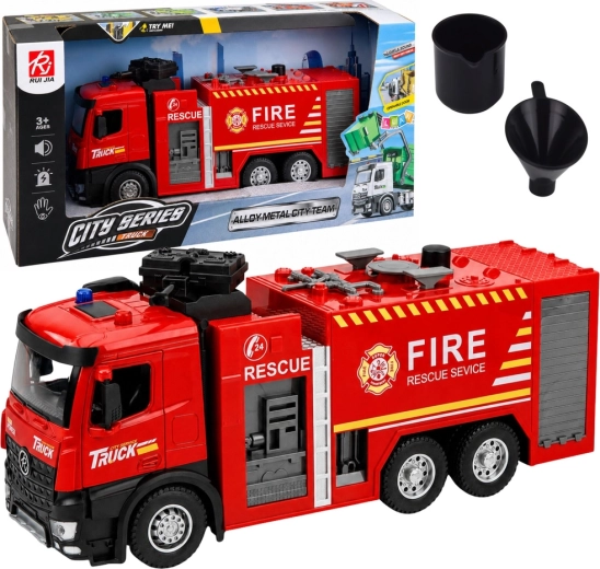 Camion dei pompieri con funzione di spruzzo d’acqua, luci e suoni 1:12