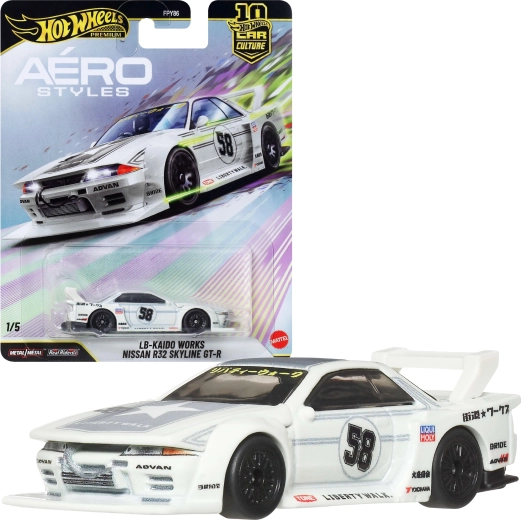 Hot Wheels Premium auto cult iconiche Aero Styles LB-Kaido Works Nissan R32 Skyline GT-R 1:64