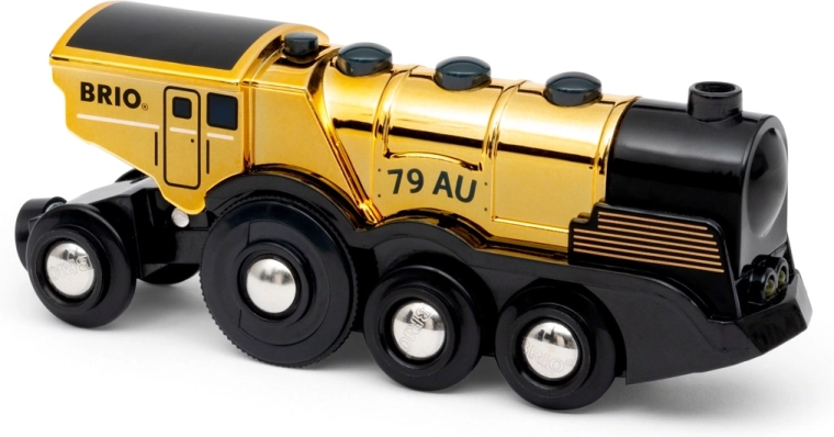 BRIO World potente locomotiva d’azione dorata a batterie