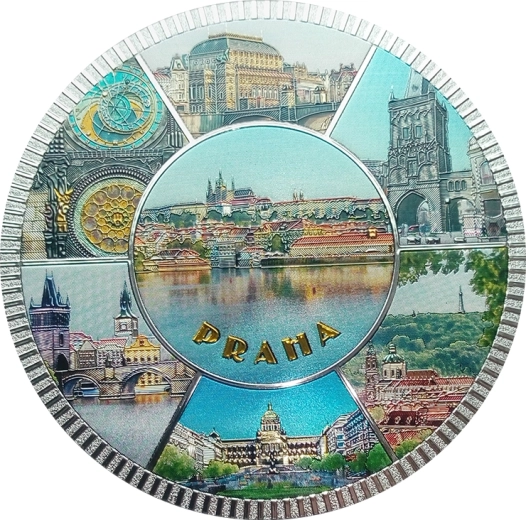 Magnete con motivo di Praga 9 × 9 cm